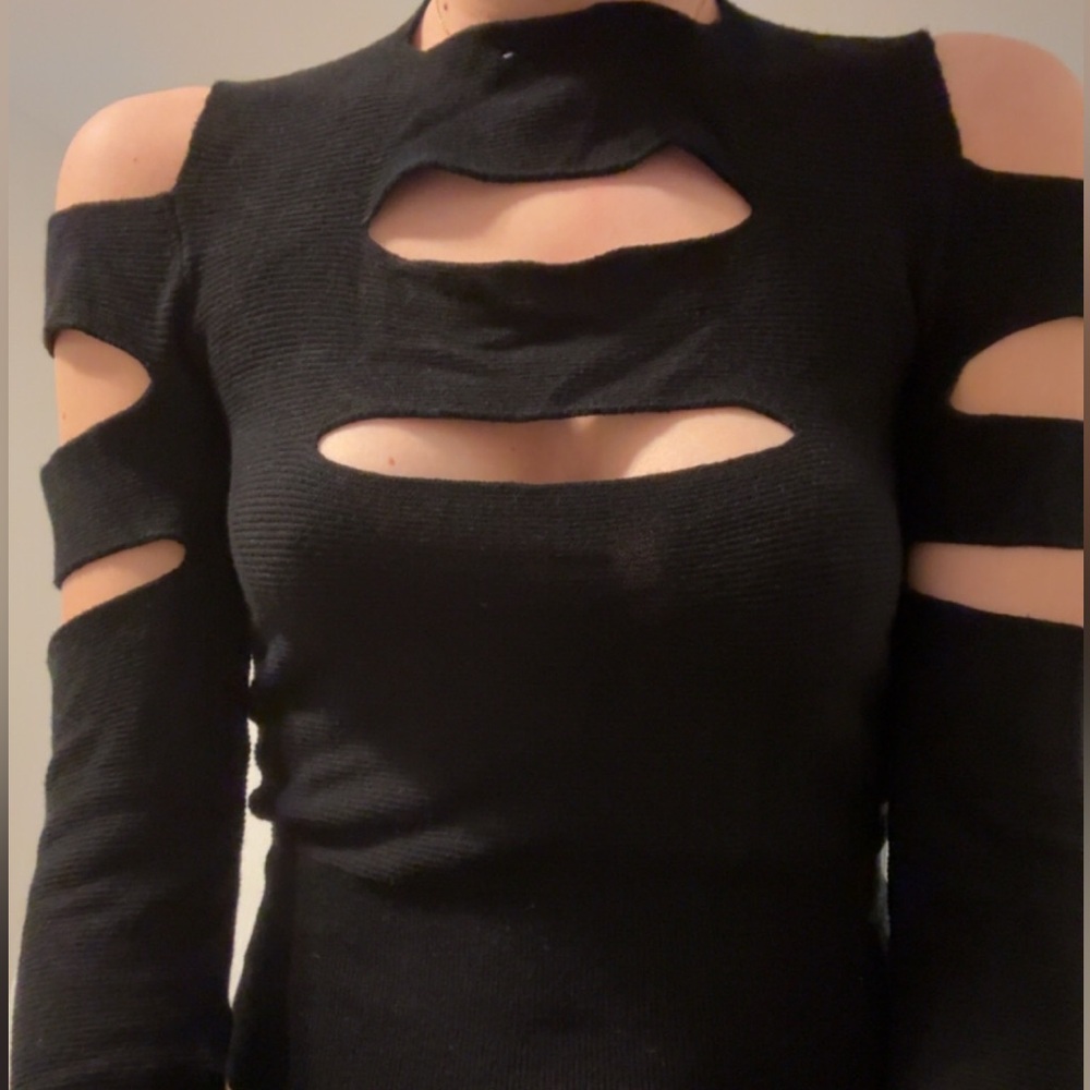 Express Black Knit Top
